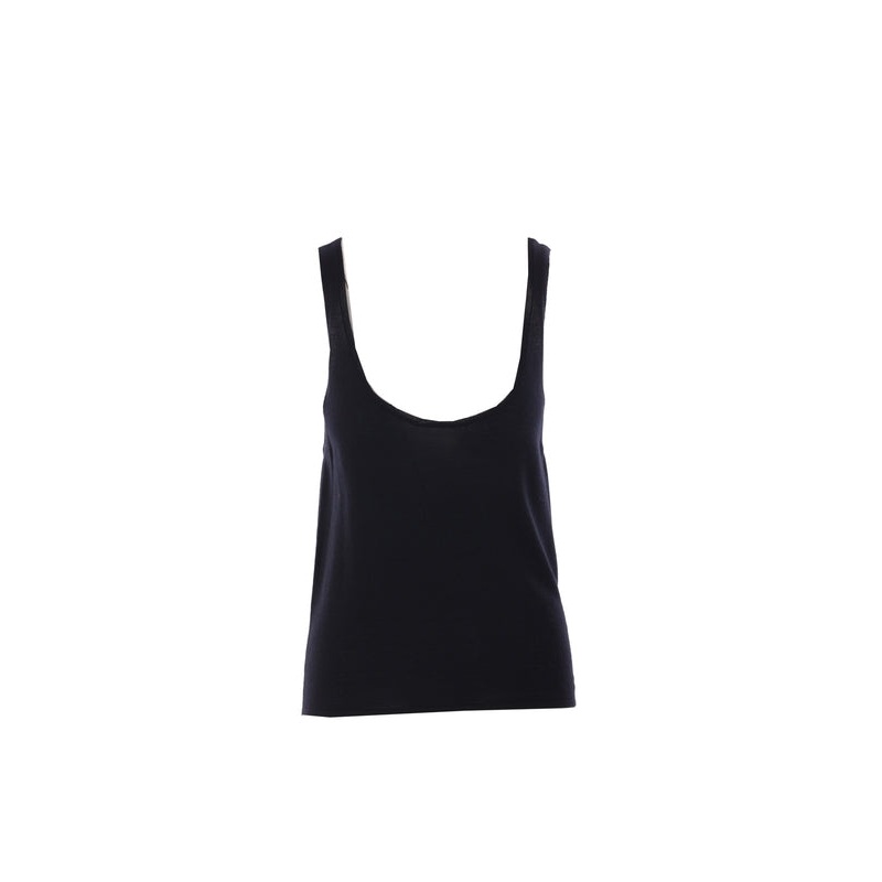 Wool Cashmere Blend Sleeveless Top