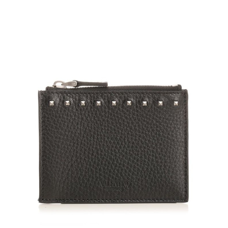 Rockstud Leather Wallet|OS