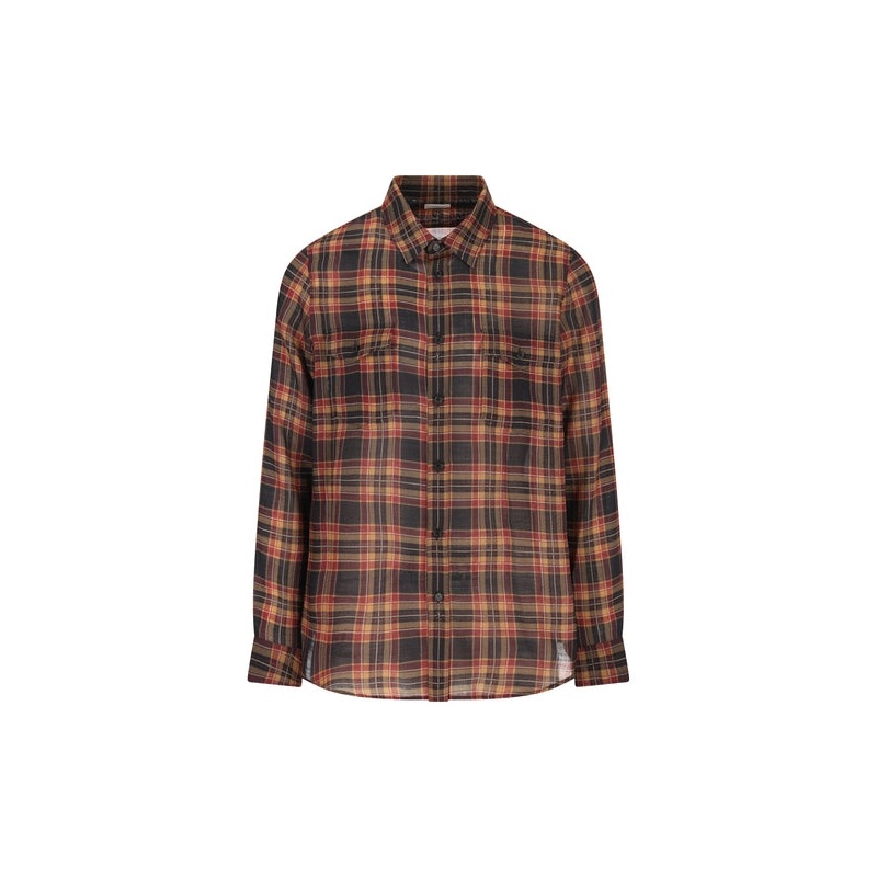 Saint Laurent Multicolor Checked Shirts