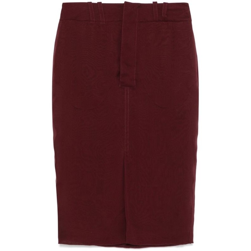 Slit Silk Midi Skirt|36|38