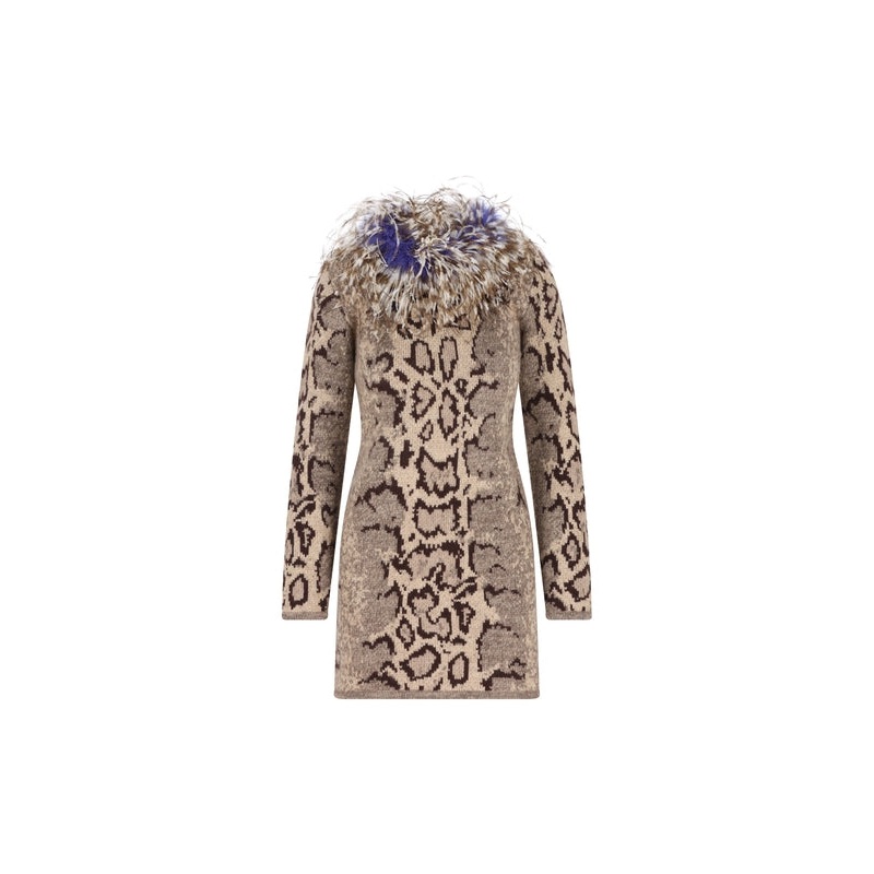 Valentino Animal Pattern Mini Dress