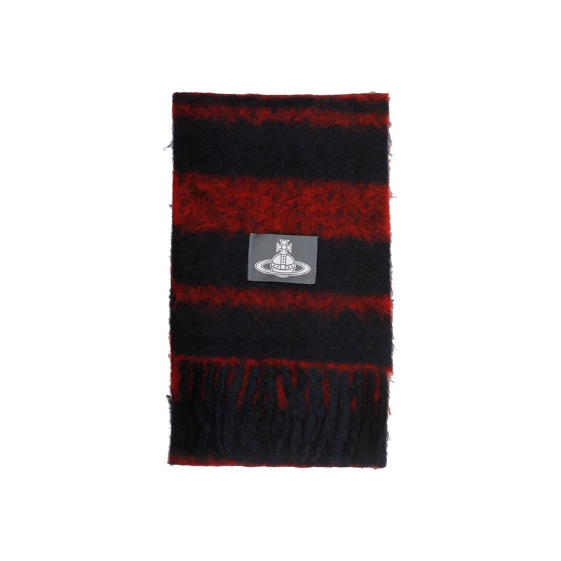 Vivienne Westwood Black Red Wool Mufflers