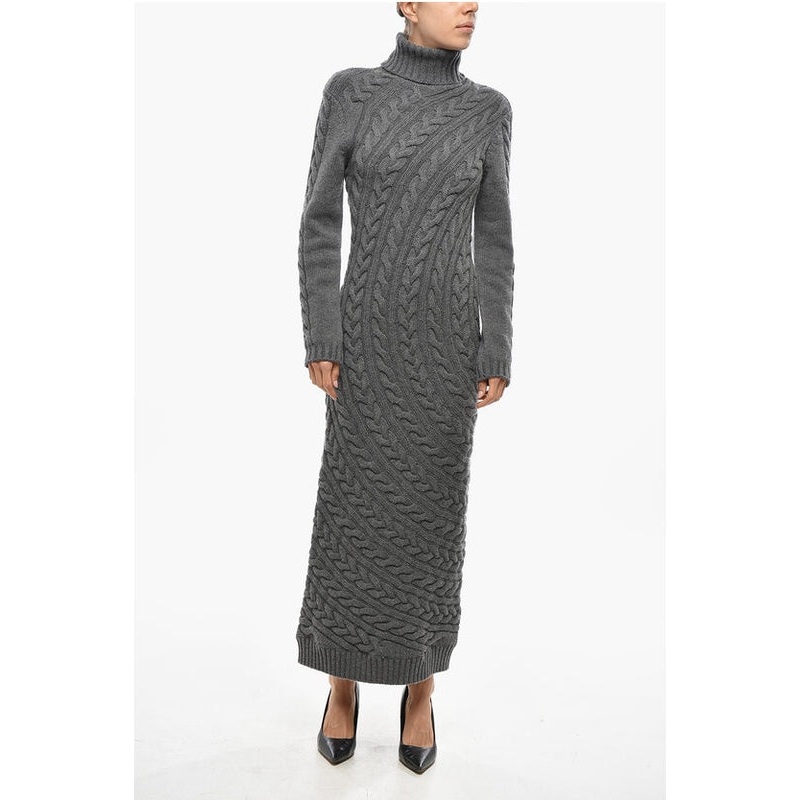 Max Mara Grey Long Dress|M