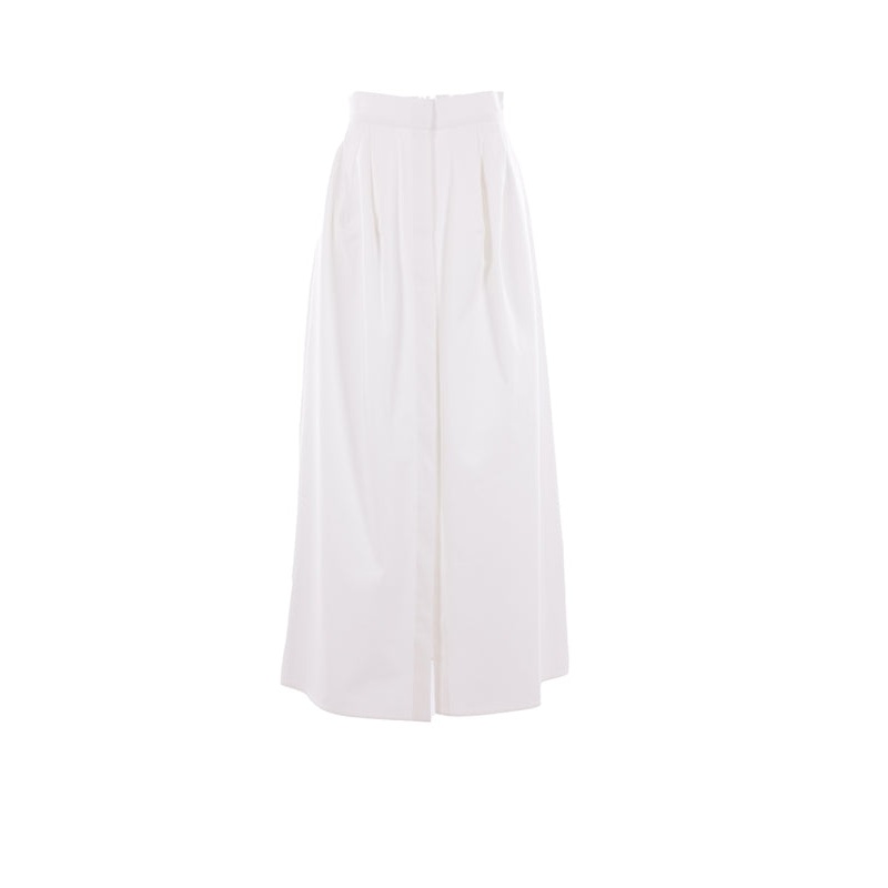 Pleats Detail Cotton Skirt|40|42