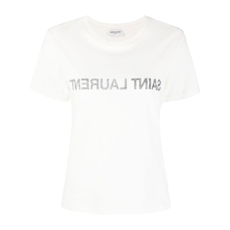 Saint Laurent White Half Sleeve