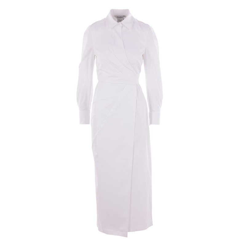 Wrap Detail Cotton Long Dress|42