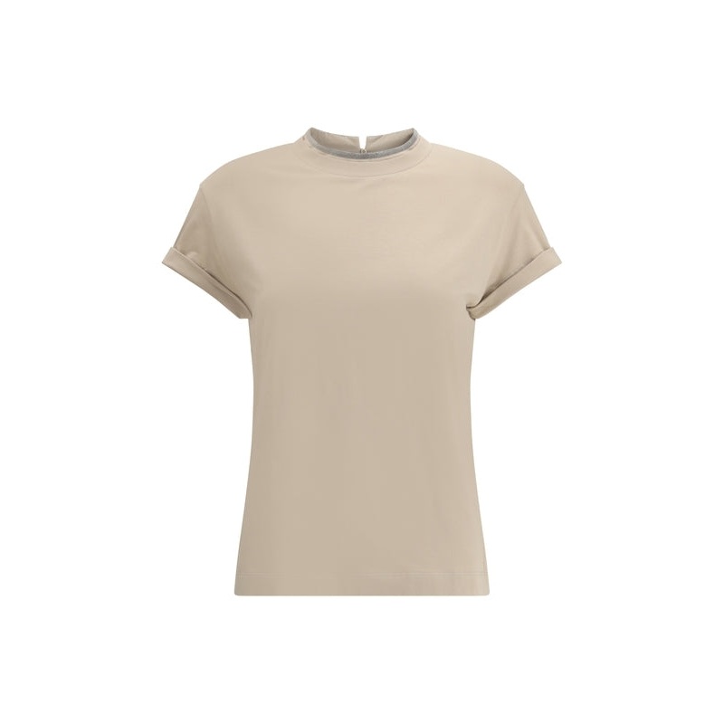 Brunello Cucinelli Beige Half Sleeve