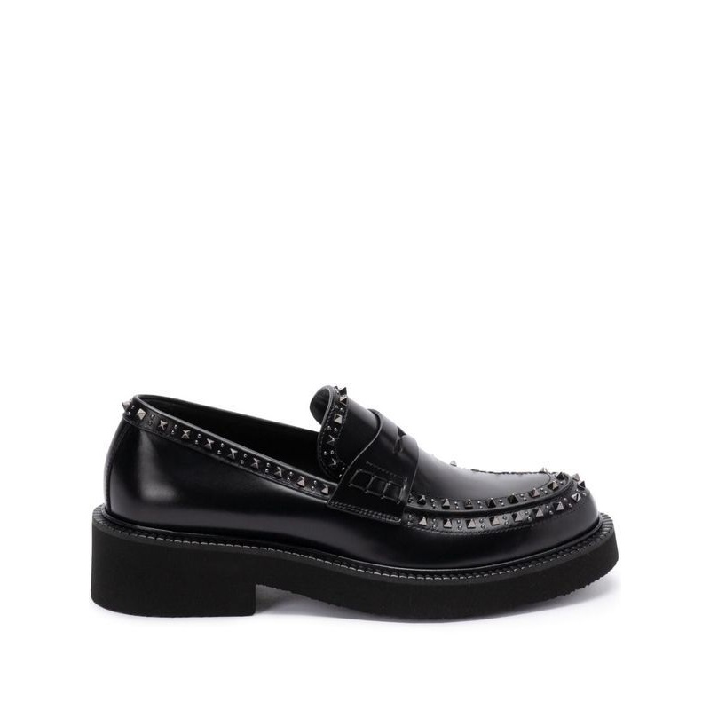 Rockstud Leather Penny Loafer|40|41|43|41.5
