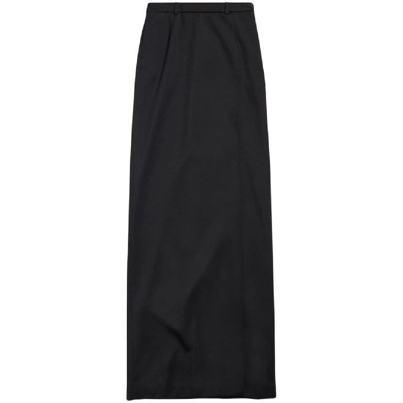 Wool Slit Maxi Skirt|38