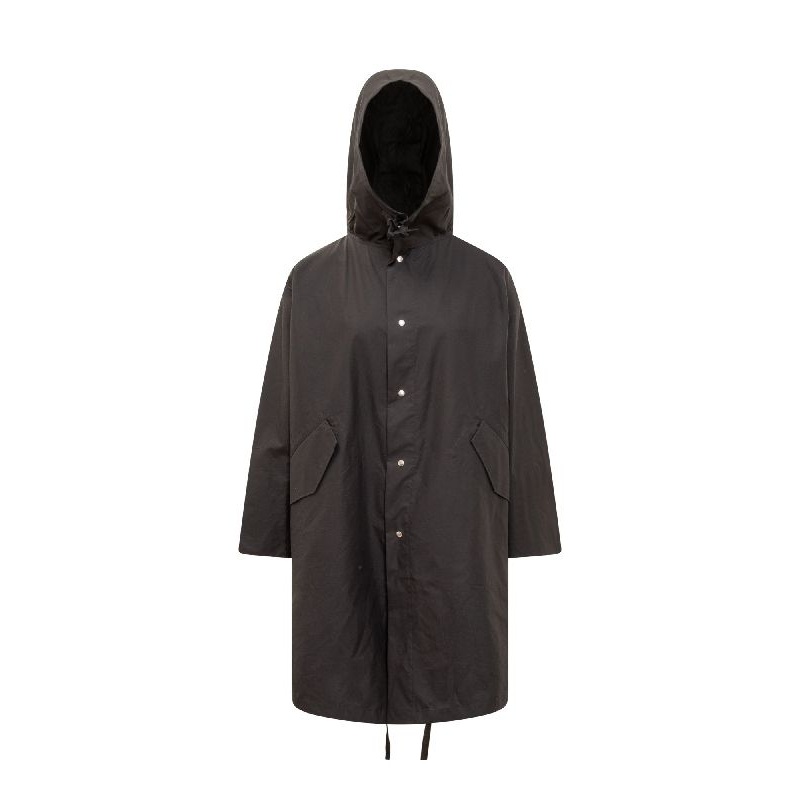 Back Logo Long Hood Parka Jacket
