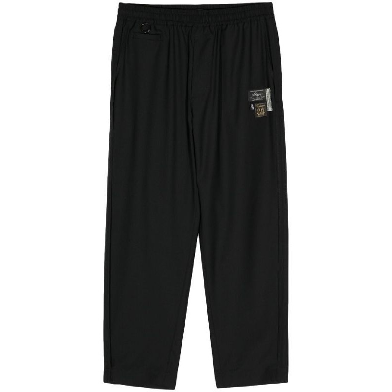 Logo Patch Wool Blend Pants|1|2|3