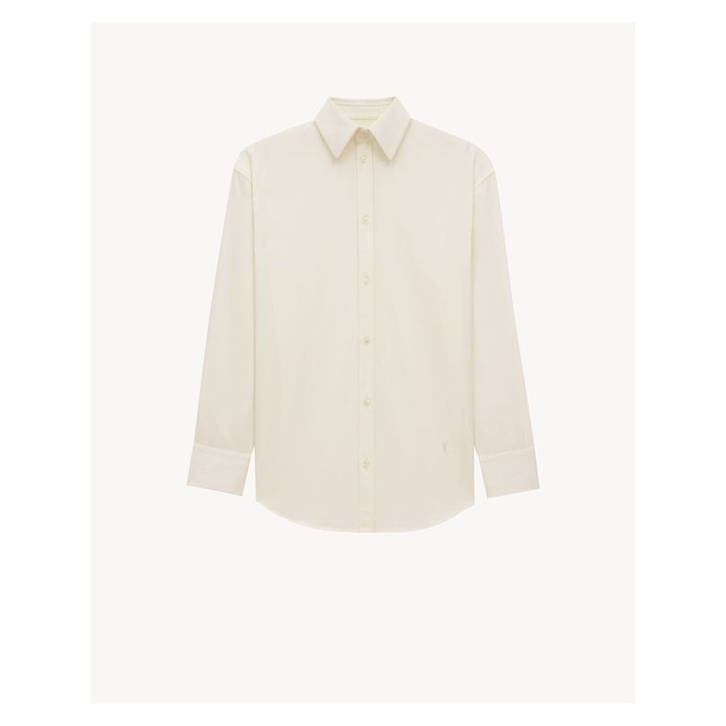 Cassandre Logo Embroidered Cotton Shirt