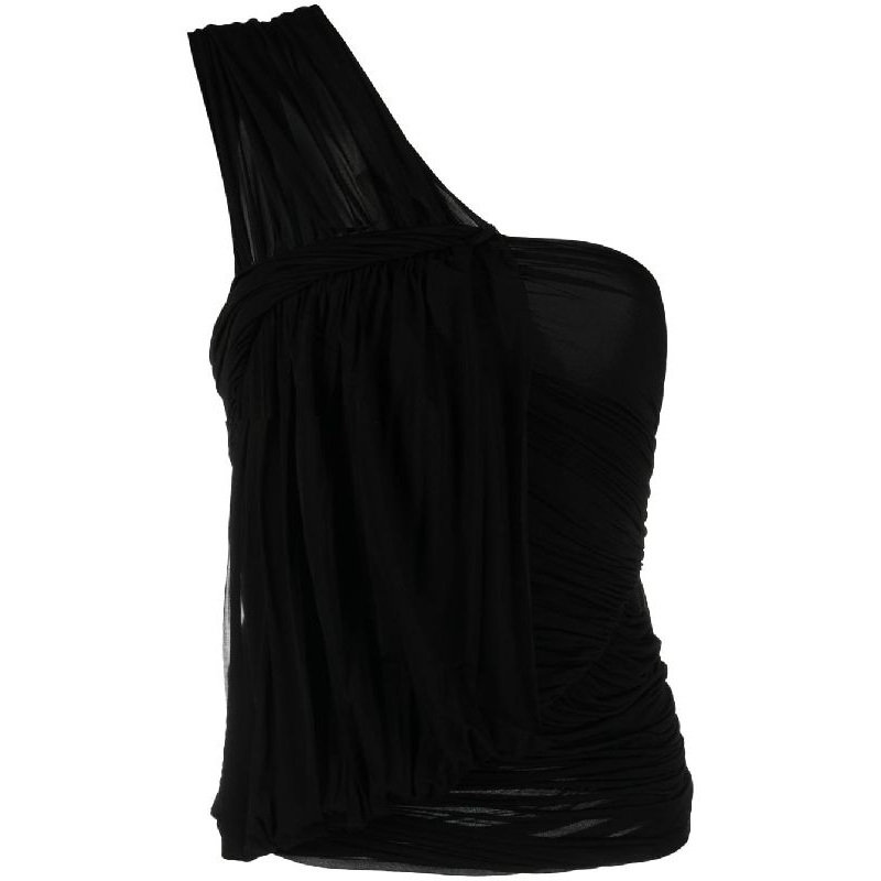 EDFU One-Shoulder Ruched Sleeveless Top