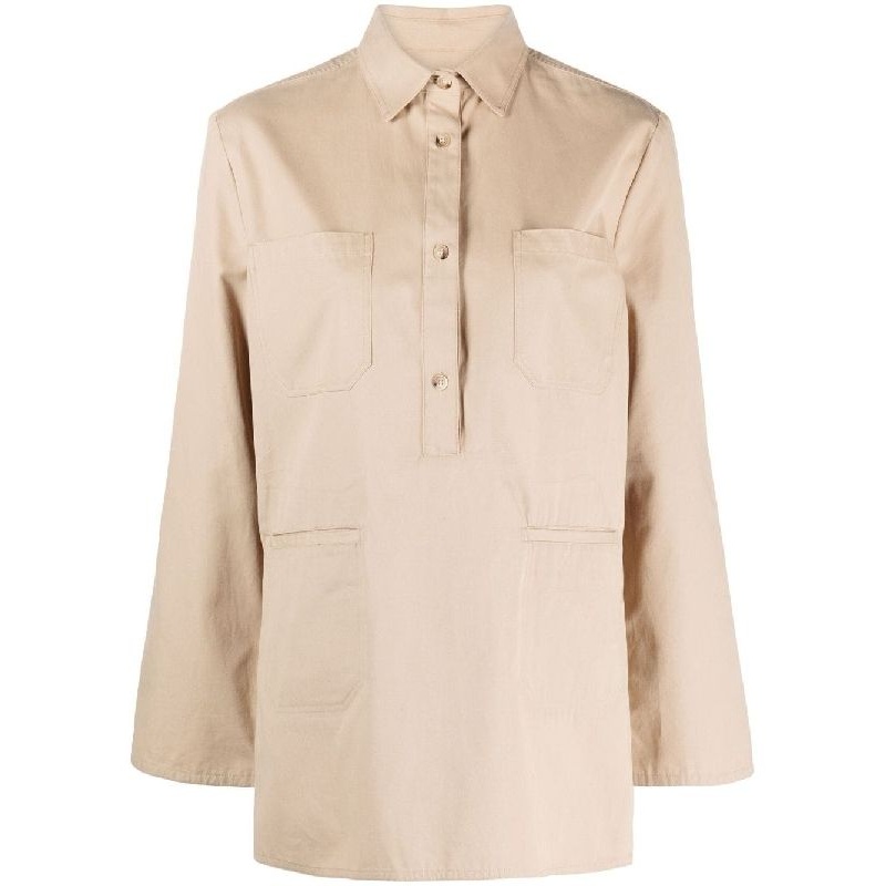 Half Button Cotton Shirt|32