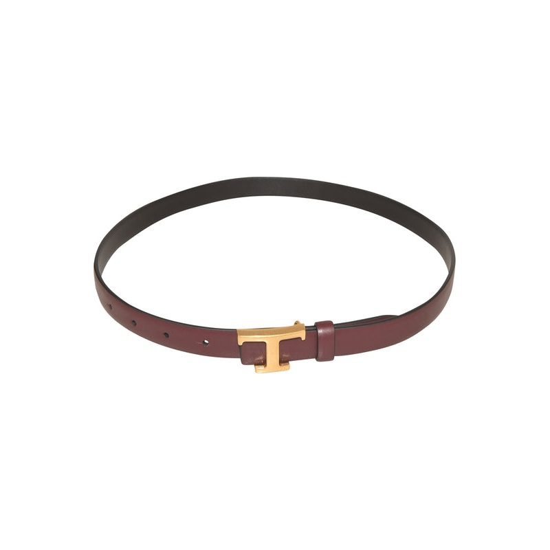 Tod’S Burgundy Leather Belts|75|80|85|90