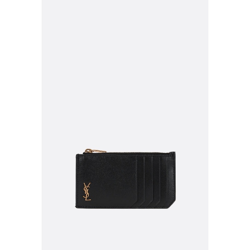 Cassandra Leather Zipper Card Wallet
