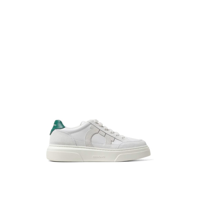 Ferragamo White Low Top Sneakers