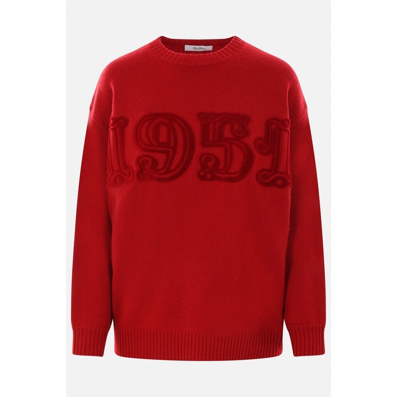 Graphic Embroidery Wool Cashmere Knit