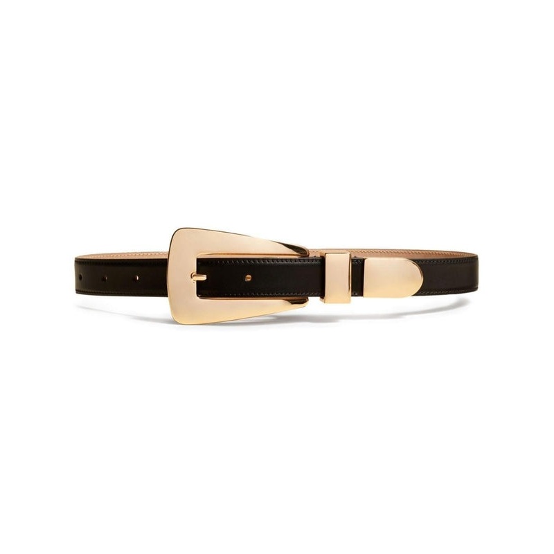 Khaite Black Leather Belts|Cinture donna 85