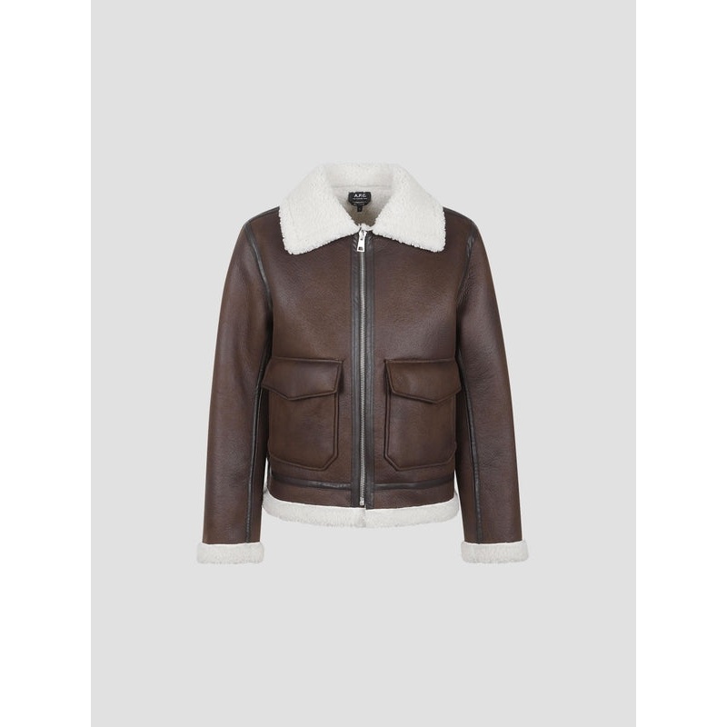A.P.C. Brown Fur & Shearling|L|XL