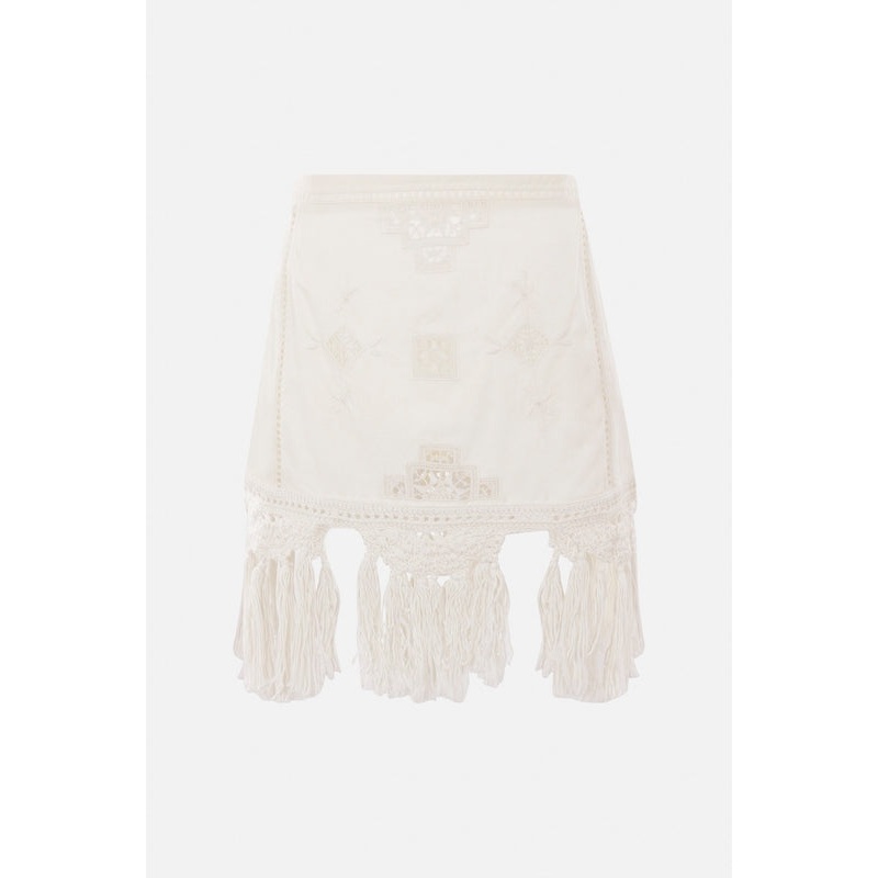 Sandra Fringe Lace Cotton Skirt