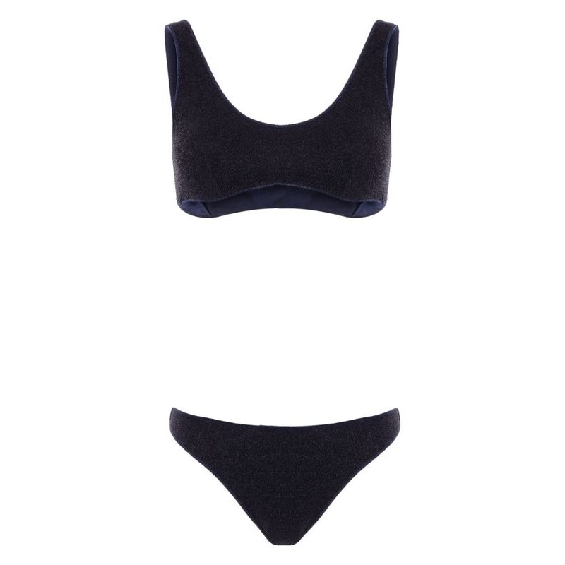 Glitter Effect Nylon Blend Bikini Set