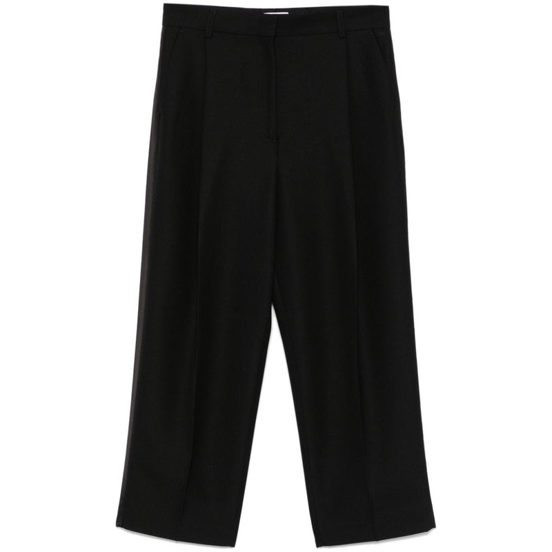 Pleat Detail Wool Blend Pants|38