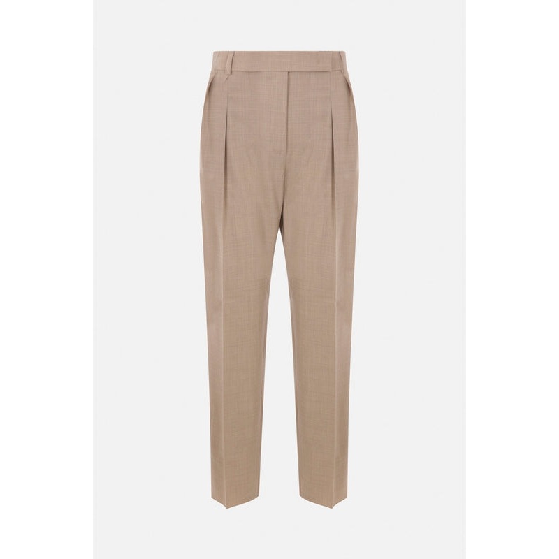 Pleated Virgin Wool Pants|42|44