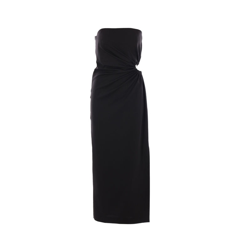 Virgin Wool Mohair Sleeveless Long Dress