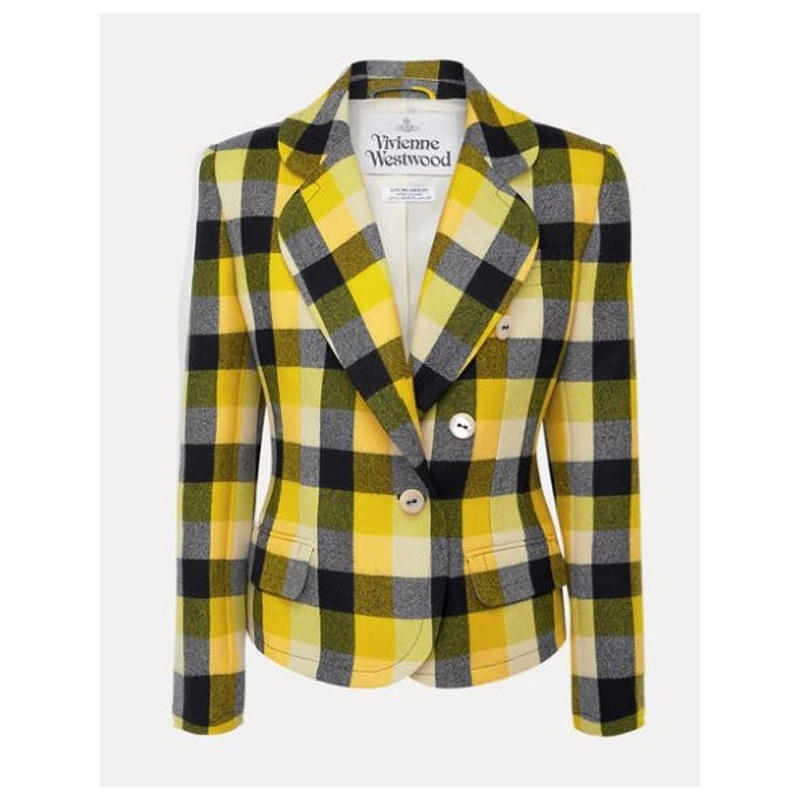 Vivienne Westwood Yellow Checked Tailored Jackets