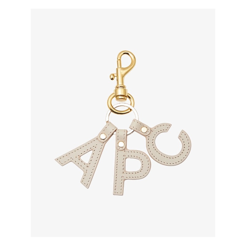 A.P.C. Beige Keyrings|OS