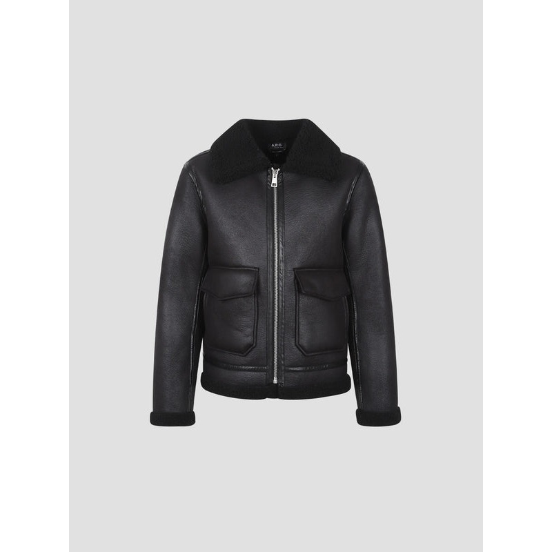A.P.C. Black Fur & Shearling|L|M
