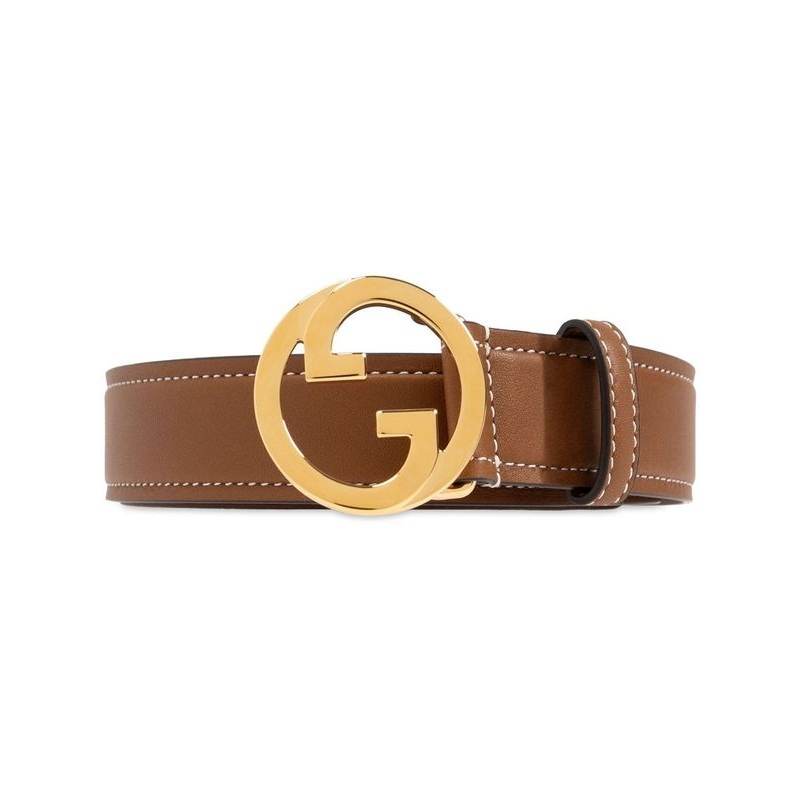 Blondie Logo Metal Buckle
  Leather Belt