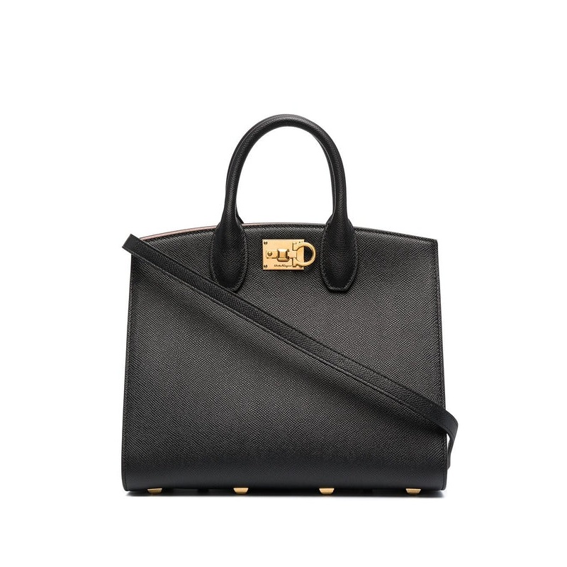 Gancini Decoration Leather Tote Bag