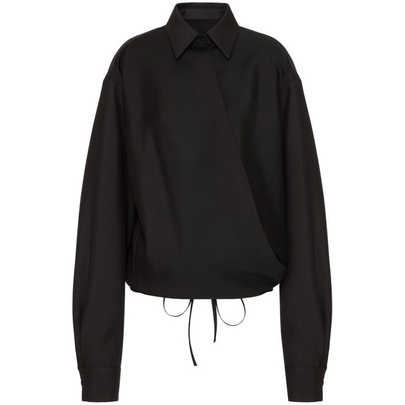 Asymmetric Mohair Blend Shirt|40|42