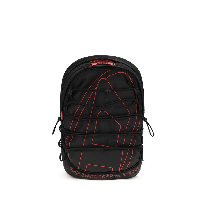 Diesel Black Backpacks|OS