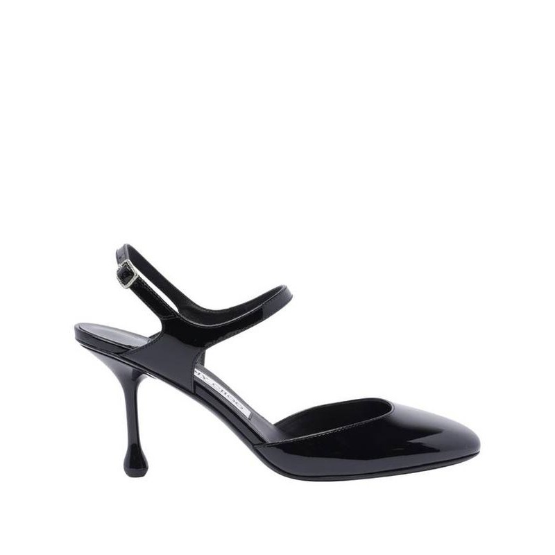 Round Toe Patent Leather
  Slingback Heels