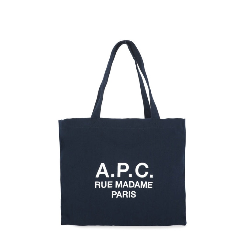 A.P.C. Navy Tote Bags|OS