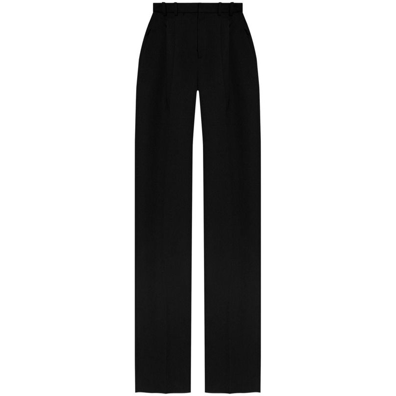 High-Waist Wide Wool Pants|40