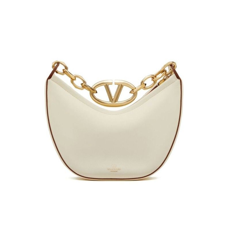 V Logo Moon Hobo Shoulder Bag|OS