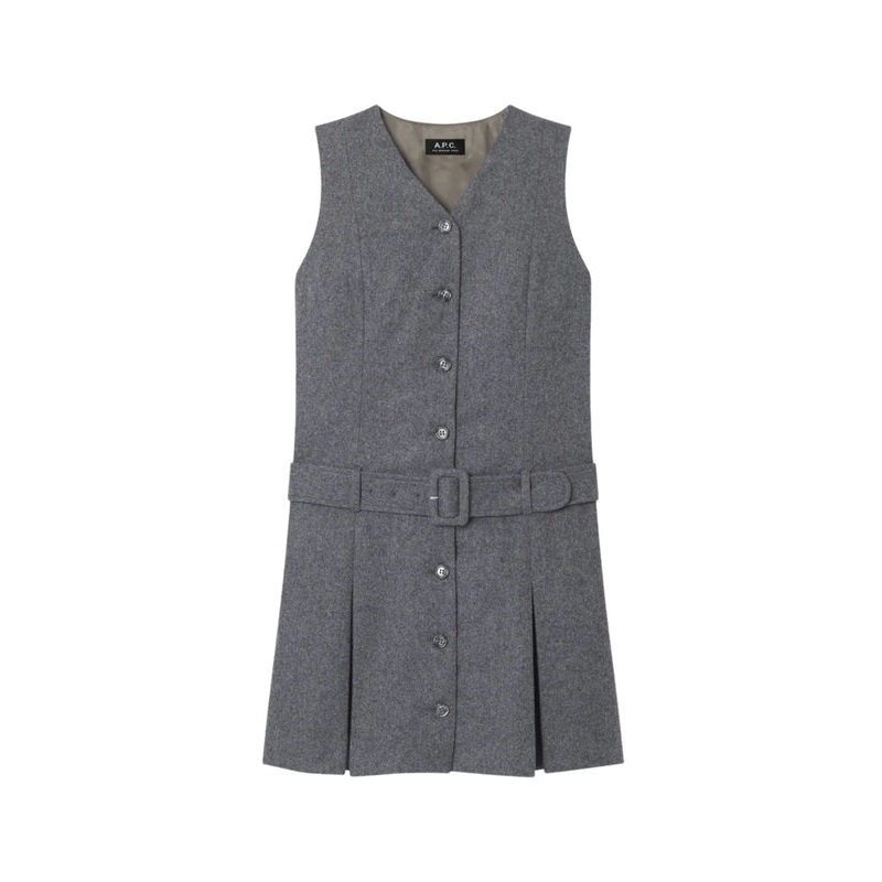 A.P.C. Grey Mini Dress|FR 34|FR 36|FR 38