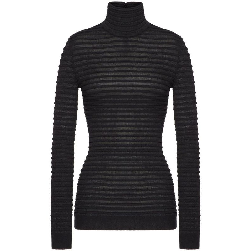 Highneck Wool Blend Knit|M