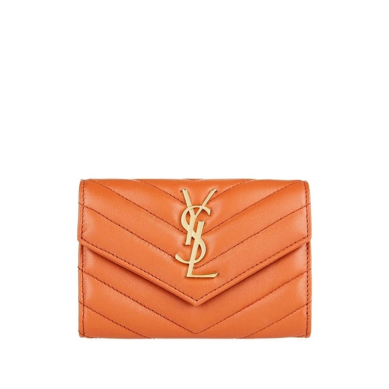 Saint Laurent Orange Wallets|OS