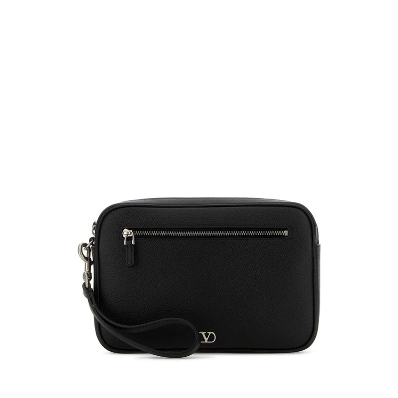 Valentino Black Clutch Bags|OS