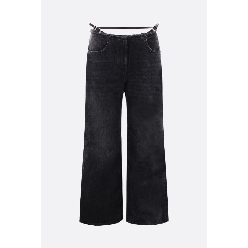 Voyou Buckle Strap Denim Pants