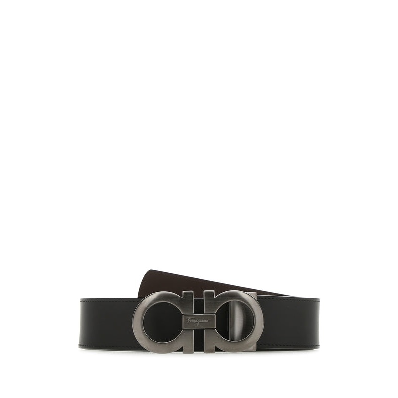 Ferragamo Black Leather Belts|100|105|110