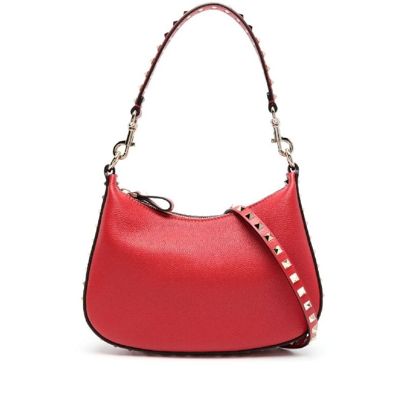 Rockstud Grain Leather Small Shoulder Bag