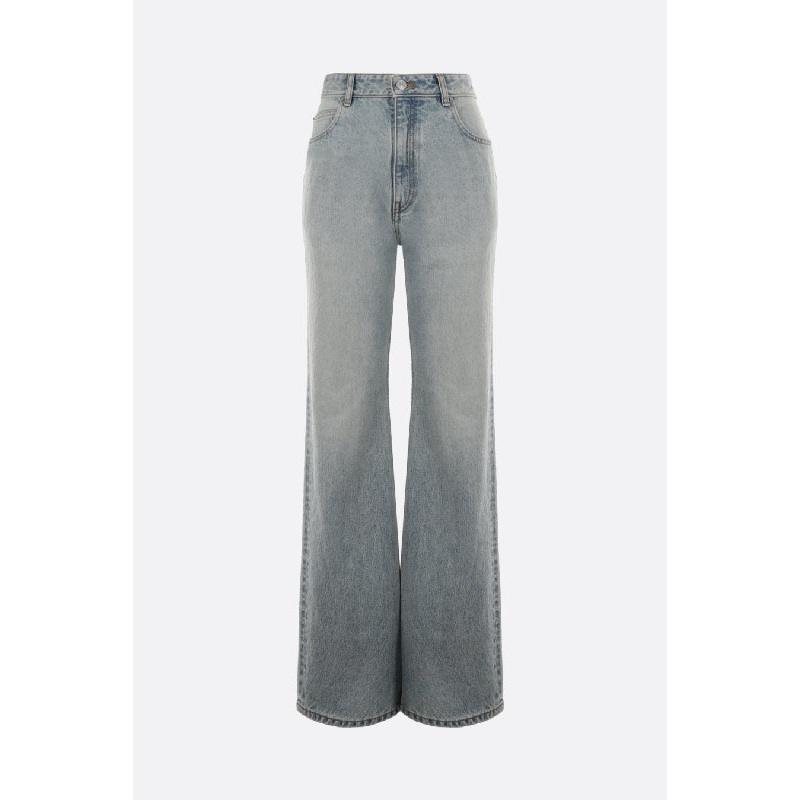 Back Logo Patch Flare Denim Pants