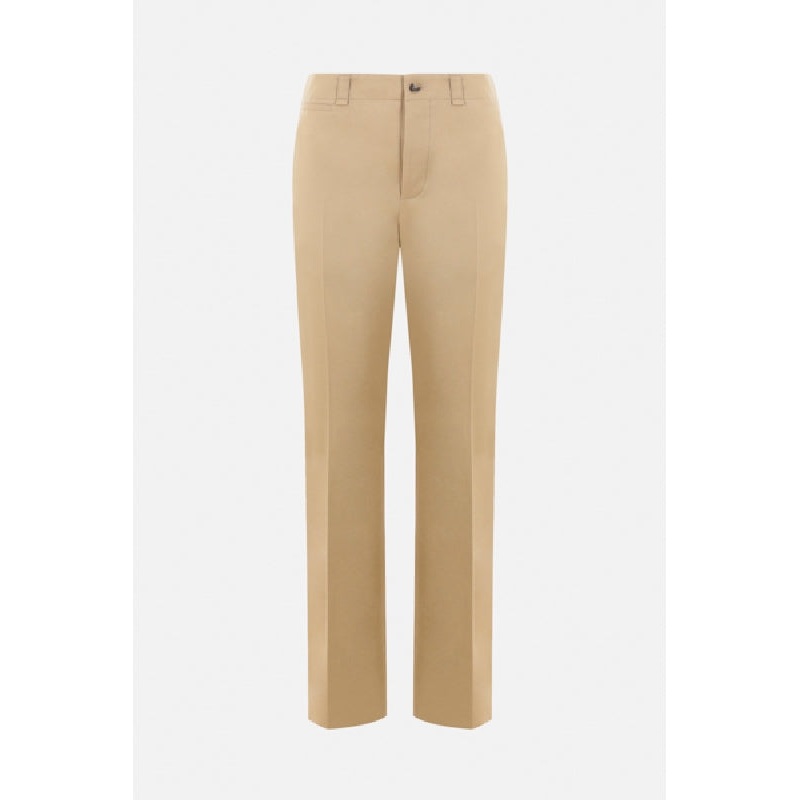 Cotton Straight Tailored Pants