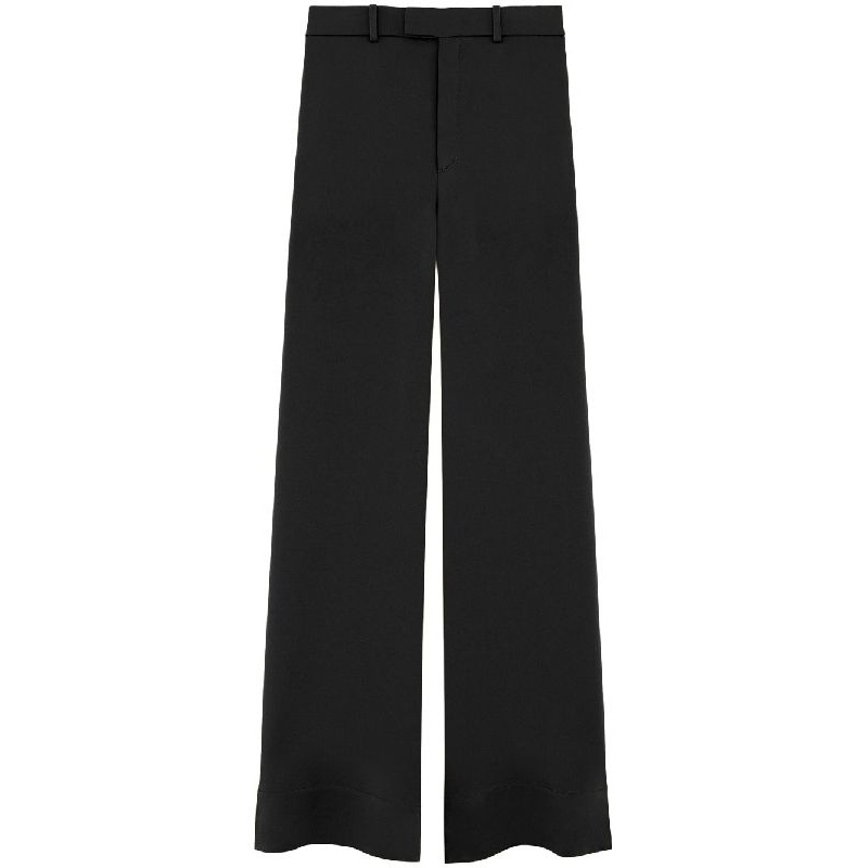 Viscose Blend Satin Pants|40